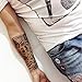 DaLin Large Temporary Tattoos Half Arm Tattoo Sleeves 15 Sheets, Robot Arm, Dead Skull, Koi Fish, Lion, Owl, Dragon, Tiger Fake Tattoos for Women Men