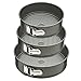 Ecolution Bakeins 3 Piece Springform Pan Set, Gray, 8”, 9”, and 10” Set