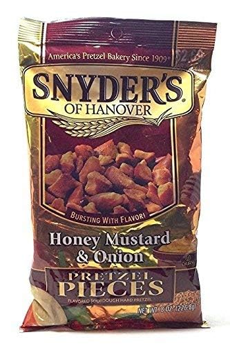 SNYDER’S OF HANOVER HONEY MUSTARD & ONION PRETZEL PIECES 8 OZ ( 2 PACK)