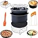 Deep Fryers Universal Air Fryer Accessories Including Cake Barrel,Baking Dish Pan,Grill,Pot Pad, Pot Rack with Silicone Mat by Bellagione (8 inch10 PCS)