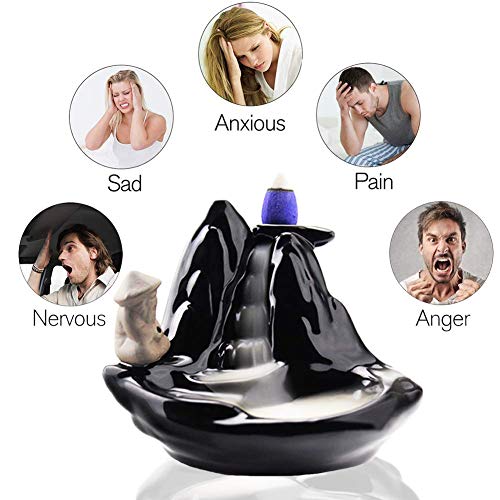 XinXu Incense Burner, Backflow Incense Burner Holder Ceramic Incense Holder Ceramic Ornament Gift Fisherman - Thumbnail 4