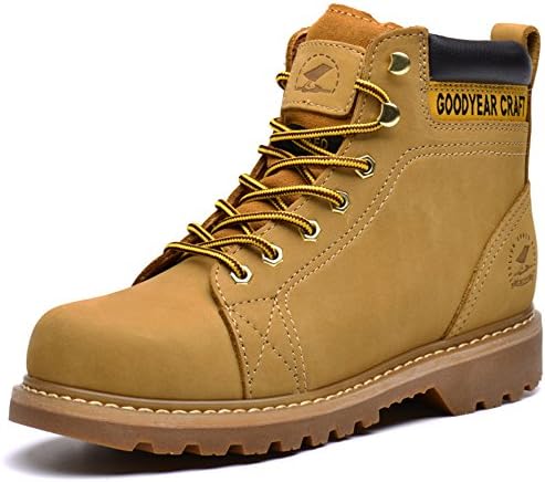 Men's Genuine Leather Boots Lace Up Outdoor Fashion Work Boot