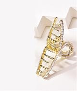 VNEWSCHI Pearl Crystal Hair Claw Clips Big Non Slip Strong Hold Hairpins Women view 6