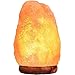 PULNDA Himalayan Salt Lamp PULNDA Glow Natural Hand Carved Rock Salt Lamp with Neem Wood Base/Bulb and Dimmer Control, Crystal, Amber, 8-9-Inch for Lighting, Decoration and Air Purifying