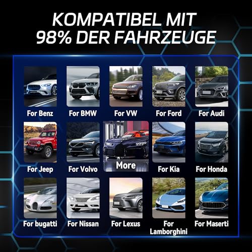 OBD2 Diagnostic Device, Universal Car Reader for All OBDII Vehicles After 2000, Fault Reader Car All Cars Reader with Full OBDII Functions, Suitable for BMW, VW, Mercedes, Audi