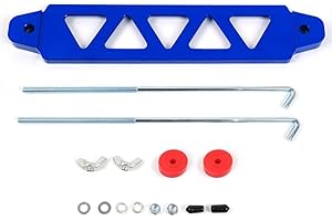 Aluminum Car Battery Tie Down Bracket Holder Bar, 190mm Triangular 5-Hole Mount for Honda For Civic EG/ (1996–2000), Resista(