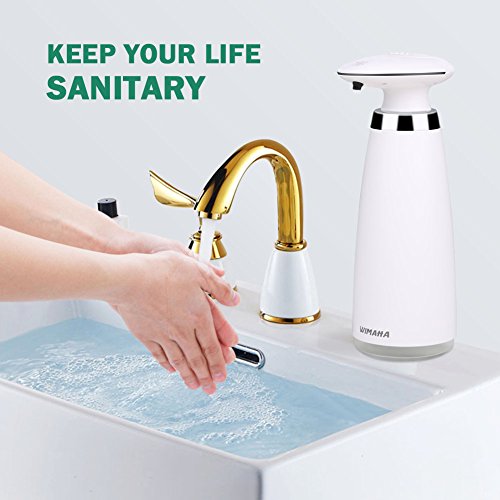 Wimaha Electric Soap Dispenser, Automatic Sensor Soap Pump, IR Infrared Touchless Auto