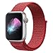 HILIMNY Compatible for Apple Watch Band 38mm, New Nylon Sport Loop, Adjustable Closure Wrist Strap, Replacement Band Compatible for iwatch Series 3 2 1(38mm, red)