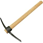 Rosyquarz Forged Pick Axe Tool with Non-Slip Handle for Gardening Camping | Heavy Duty Pick Mattock with Non-Slip Handle, Cultivating Planting Tool for Vegetables Fruits, Outdoor Climbing Pickaxe