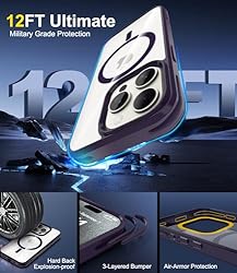 SUCGLES for iPhone 15 Pro Max Case with MagSafe