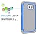 Tekcoo for Galaxy S6 Case, [Tmajor Series] [Blue/Grey] Shock Absorbing Hybrid Rubber Plastic Impact Defender Rugged Slim Hard Case Cover Shell for Samsung Galaxy S6 S VI G9200 GS6 All Carriers