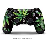 Skins for PS4 Controller - Stickers for Playstation 4 Games - Decals Cover for PS4 Slim Sony Play Station Four Controllers PS4 Pro Accessories PS4 Remote Wireless Dualshock 4 Skin - Weeds Black