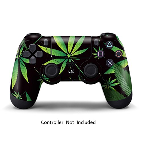 Skins for PS4 Controller - Stickers for Playstation 4 Games - Decals Cover for PS4 Slim Sony Play Station Four Controllers PS4 Pro Accessories PS4 Remote Wireless Dualshock 4 Skin - Weeds Black (Best Skins For Weed)