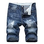 Lavnis Men’s Casual Denim Shorts Classic Fit Distressed Summer Fashion Ripped Short Jeans www.denim.fit