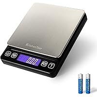 KitchenTour Digital Kitchen Scale - 500g/0.01g High Accuracy Precision Multifunction Food Meat Scale Jewelry Lab Carat Powder