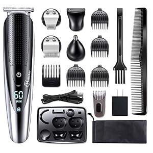 Hatteker Mens Hair Clipper Beard Trimmer Grooming kit Hair trimmer Mustache trimmer Body groomer Trimmer for Nose Ear…