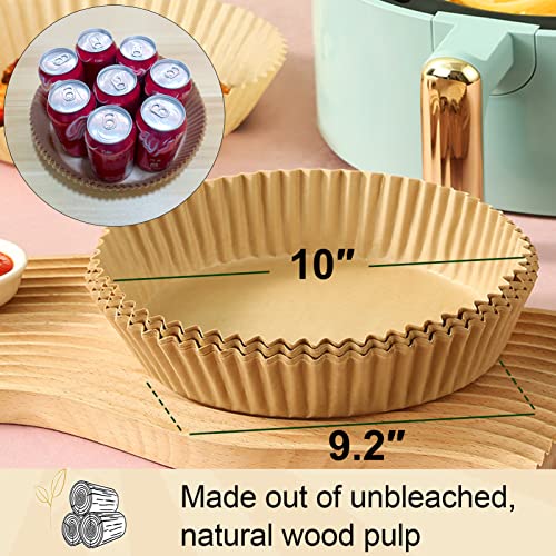 Large Air Fryer Disposable Paper Liner Round, 10 Inch Parchment Paper