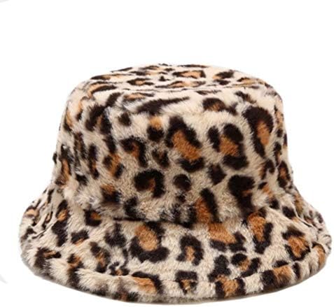 Leopard Print Bucket Hat Amara Faux Fur Bucket Hat in Leopard – Apparis main image 3