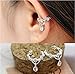 Women ear Cuff Wrap Rhinestone Crystal Clip On Earring Jewelry Silver 1 by JASSINS