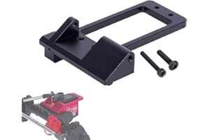 POWMOK SCX10 III Servo Mount, Aluminum Front Axle BAT AR45P Servo Mount, Low Center of Gravity AR45P Portal Mount for 1/10 RC Crawler Car SCX10 III AR45P Portal Axle LCG Chassis SCX10 III Upgrades (Black)