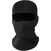 Kewucn Balaclava Ski Mask Full Face, UV & Wind Protection Face Mask for Summer Hot Weather, Breathable & Lightweight Balaclava Face Mask Cycling Motorcycle for Men Women (Black)