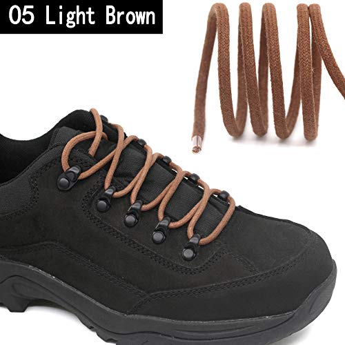 YFINE 55.12"Inch Round Waxed Dress Shoes Shoelaces Boots Shoe Laces