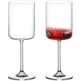 KAMMAK Wine Glasses Set of 2, 16 oz Hand Blown Crystal Bordeaux Wine Glasses, Thin Rim & Long Stem, Perfect for Red & White, Daily Use, Wedding Anniversary or Birthday Gift with Gift Box, S91BJ47