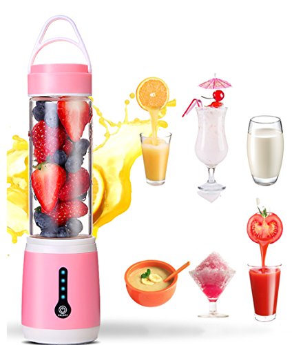 F&W Juicer Electric Juice Cup Creative Mini Portable Glass Juicer Multi-Function Fruit Juice Machine Gift Bottom Cover And Cup Brush