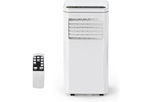 ACONEE Portable Air Conditioner, 8000Btus 3-IN-1 Quiet AC Unit with Remote Control, Portable Air Conditioner Built-in Dehumidifier, Fan, Auto, Sleep Modes, Exhaust Hose & Window Kit, White