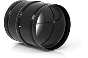 ATOM NEXUS 4 Inch Backdraft Damper, Duct Draft Stopper One-Way Airflow Ducting Insert with Spring-Loaded Folding Blades for 4 Inch Ducting in Range Hoods, Bathrooms Fans, and Kitchen Fan