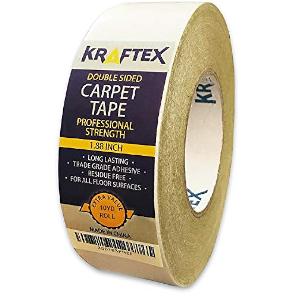 Carpet Tape 10yd/30ft Roll, For Rugs, Mats, Pads, Runners Anti Slip Non