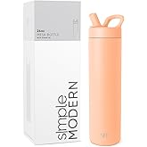 Simple Modern Water Bottle with Straw lid | Insulated Stainless Steel Thermos | Reusable Travel Water Bottles for Gym & Sports | Leak Proof & BPA Free | Mesa Collection | 24oz, Bellini