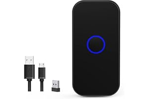 Mini 1D Bluetooth Barcode Scanner,Alacrity 3-in-1 Bluetooth & USB Wired & 2.4G Wireless Barcode Reader Portable Bar Code Scanning Work with Windows, Android, iOS, Tablets or Computers