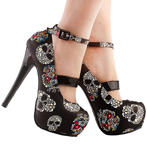 SHOW-STORY-Women-Sexy-Skull-Print-Ankle-Strap-Platform-Stiletto-Heel-Dress-PumpsLF80873