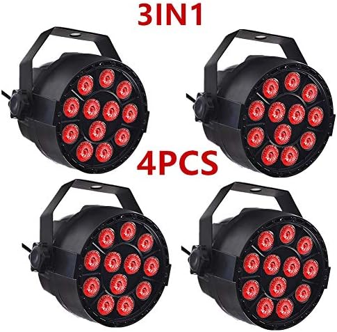 XPC Led Par uplighting Par Wall Wash Wedding DJ Up Light RGBW Color Mixing Can Lamp for KTV Bar Pub Dance (3IN1 4PCS)