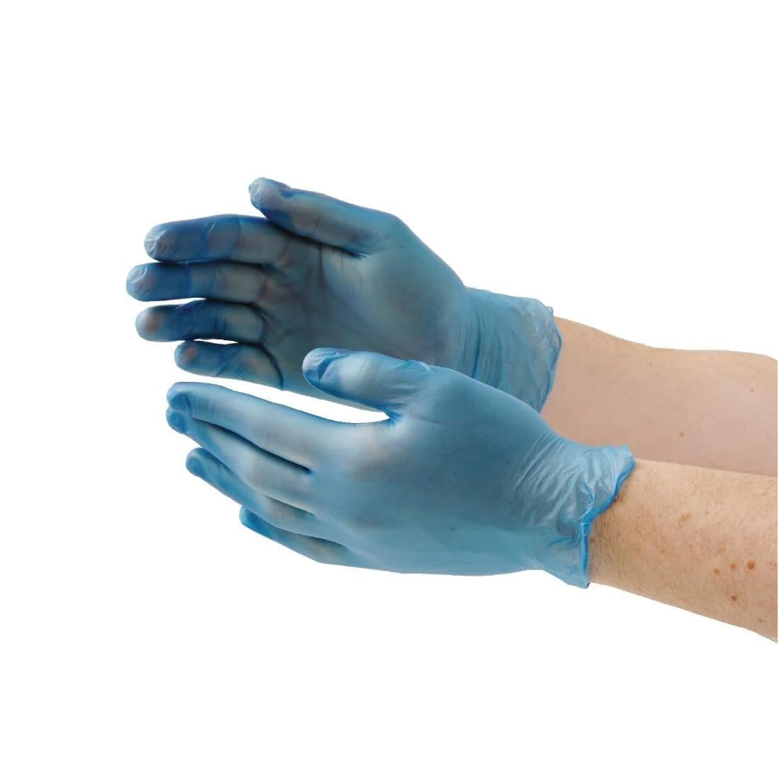 Office Needs Direct Vinyl Gloves Powder Free Extra Large Blue Pack 100 138378