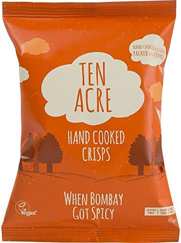 (6 PACK) - Ten Acre When Bombay Got Spicy Hand Cooked Crisps | 40 x 18g x | 6 PACK - SUPER SAVER - SAVE MONEY