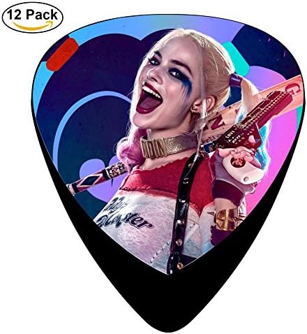 Harley Quinn Guitar Picks Celluloid Medium 12 Pack Complete Cool Custom Assorted