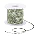BENECREAT 10 Yard Crystal Rhinestone Close Chain Clear Trimming Claw Chain Sewing Craft about 2880pcs Rhinestones, 2mm - Green (Silver Bottom)