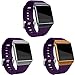 Maledan Bands Compatible with Fitbit Ionic Bands, Classic Replacement Accessories Sport Wristbands for Fitbit Ionic, Plum, Large
