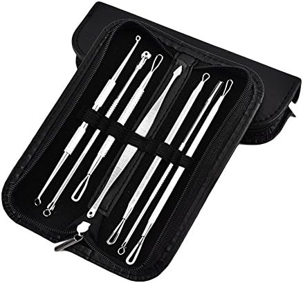 GUCHIS Blackhead Remover Tools Kits Acne Needle Pimple Comedone Extractor Tool Tweezer Kit for Face Blemish Zit Remove Beauty Tools(7Pcs)