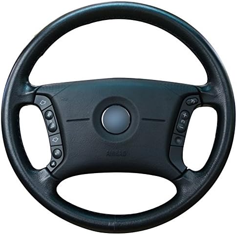 Ablee Superior Microfiber Leather Steering Wheel Cover for BMW 318i / BMW 323i 323ic / BMW 325i 325iT 325xi 325xiT / BMW 330i 330xi / BMW 525i 528i 530i 540i / BMW X3 2.5i 3.0i / BMW X5 3.0i 4.4i