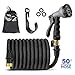 LT&PK Garden Hose, 50 FT Expandable Water Hose - Latex Core,Solid Brass Connector,Extra Strength Textile - 8 Function Spray Nozzle - Flexible Expanding Hose