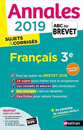 Annales ABC du Brevet 2019 - Francais - sujets et corriges (French Edition) Paperback – August 16, 2018
