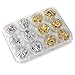 Gotd Nail Art Gold Silver Paillette Flake Chip Foil DIY Acrylic UV Gel Pager 12 PCS