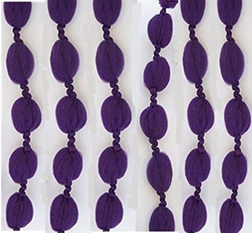 Evasplit 39inchX78inch Lantern ball Door String Curtain Screen Wall Panel Valance Divider backgdrop Decorative for Window Room wedding ES31 (light purple31)