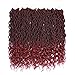 Karida Faux Locs Crochet Hair 18 Inch, 6 Packs Pre Looped Goddess Locs Crochet Hair, Wavy Crochet Faux Locs With Curly Ends, Boho Faux Locs Crochet Hair For Black Women (18 inch, TBug#)