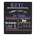 Custom Product Solutions Reusable My First Day of School Milestone Chalkboard Sign. Photo Prop Board for Kids, Black w/color print - 12” x 10” rectangle