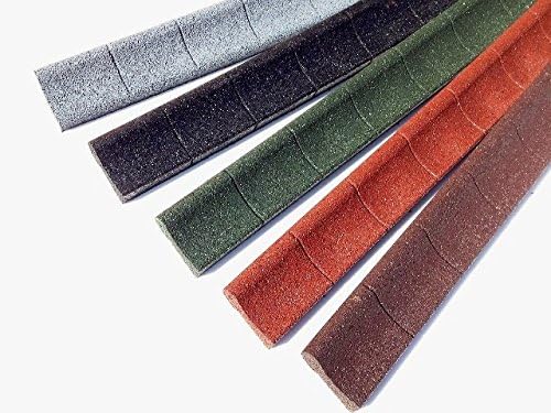 EcoBorder CURB-GRN-4PK 4 ft. Curb Border Rubber Edging44; Green44; 4 Pack