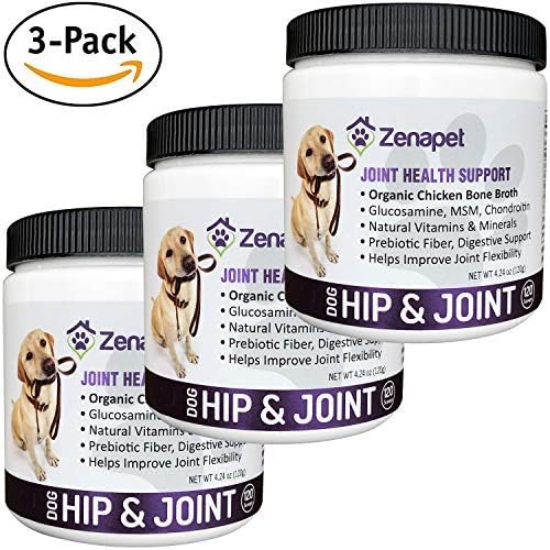 ZenapetSuperfood Dog Hip & Joint Supplement for Arthritis Pain Relief, Maximum Strength with Glucosamine & Chondroitin Plus MSM for Pet Mobility Support, Pure Potent & Human Grade, Dogs